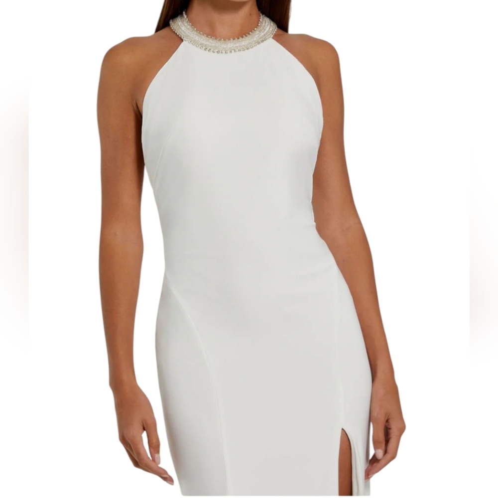 Mac Duggal White Backless Dress - Picture 3 of 5